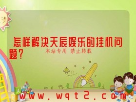 怎样解决天辰娱乐的挂机问题？